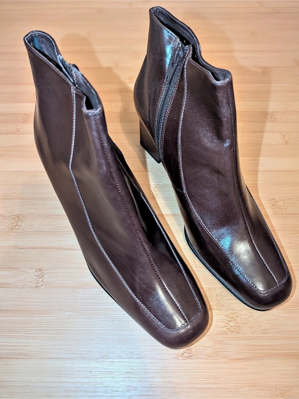 ☘️ Amalfi Brown Heeled Ankle Boots Size US 7 Womens